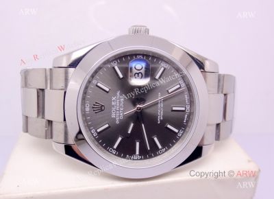 Rolex Datejust 40mm Watch Stainless Steel Jubilee Rhodium Gray Face